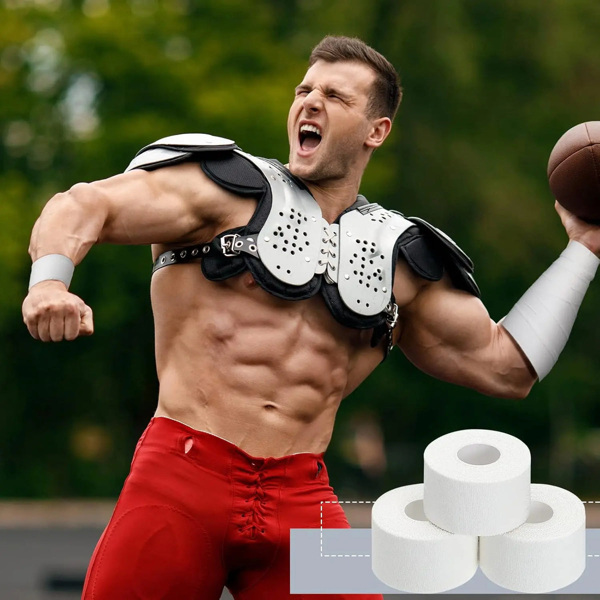 Athletic Sports Tape Pre Wrap Very Strong Easy Tear No Sticky Residue Tape for Fingers Ankles Wrist Injury Wrap
