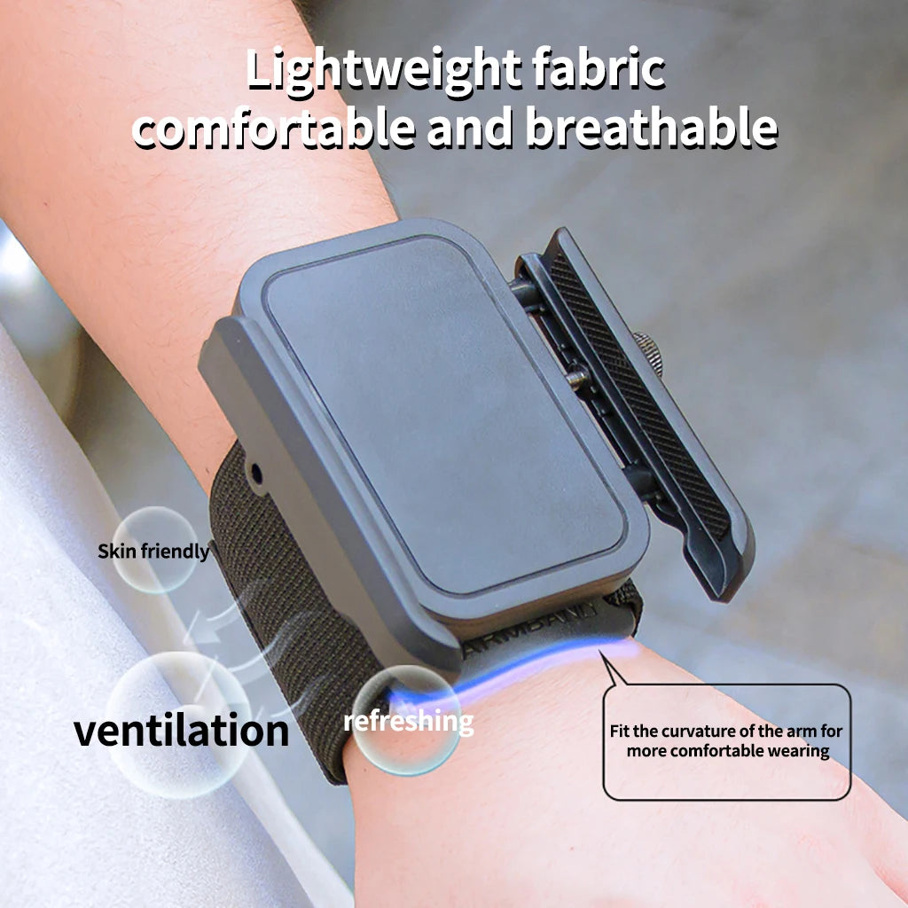 Wristband Phone Holder 360° Rotatable Universal Phone Wrist Strap for Smartphone Bike Cycling Armband for Hiking Biking Walking