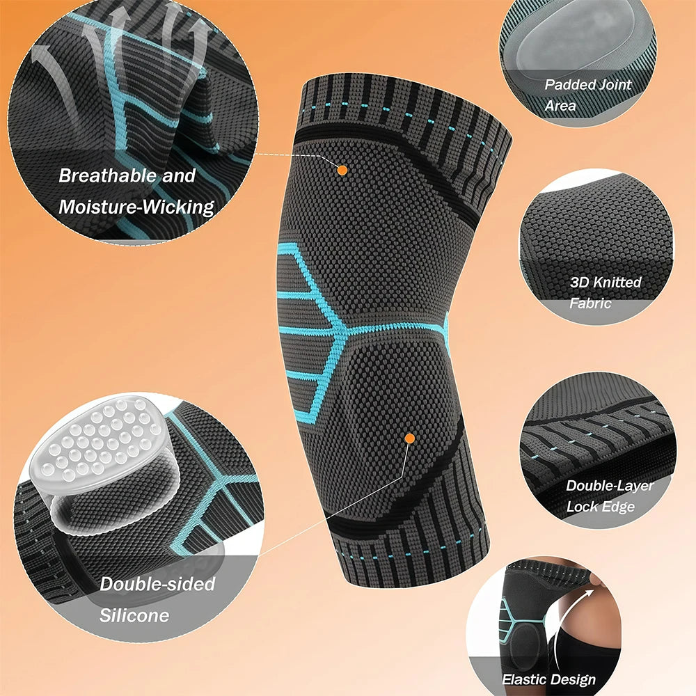 1/2Pcs Elbow Brace Support, Elbow Compression Sleeve with Gel Pad for Golfer's Tennis Elbow, Tendonitis Treatment Pain Relief