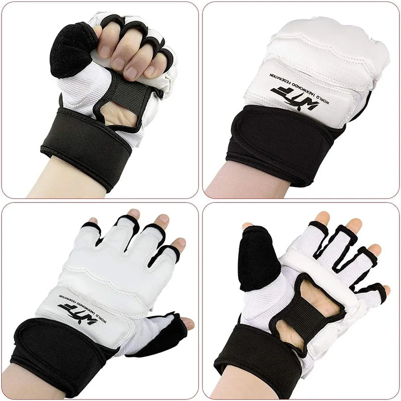 Half Finger Boxing Gloves Adults Boxing Fighting Sandbag Training MMA Sanda Karate Muay Thai Fitness Taekwondo Protection Set