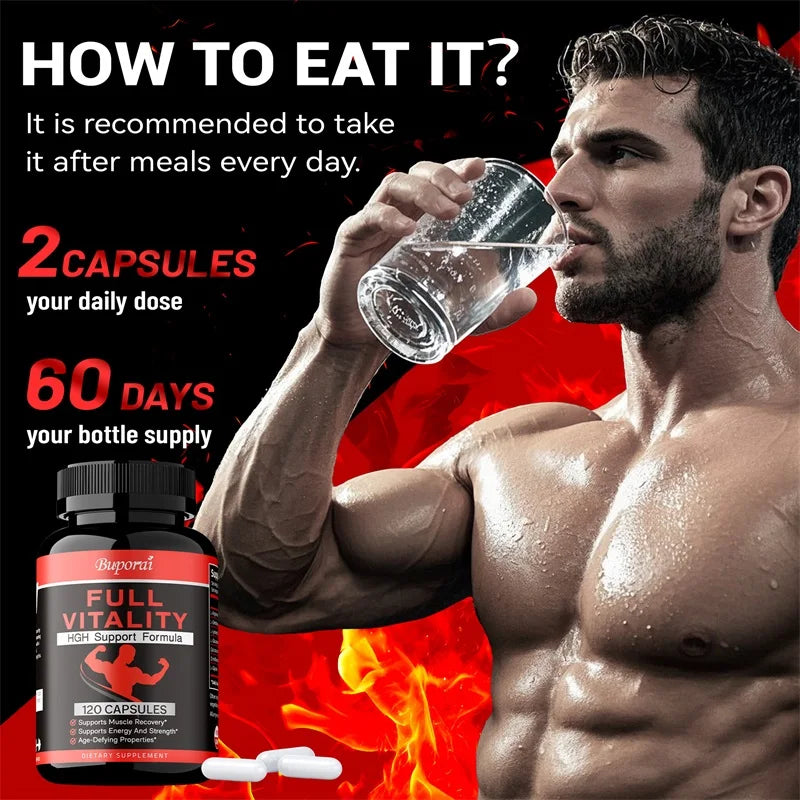 HGH Supplement for Men and Women - Human Growth Hormone Natural Support, Muscle Building, Muscle Growth, Post Workout Recovery