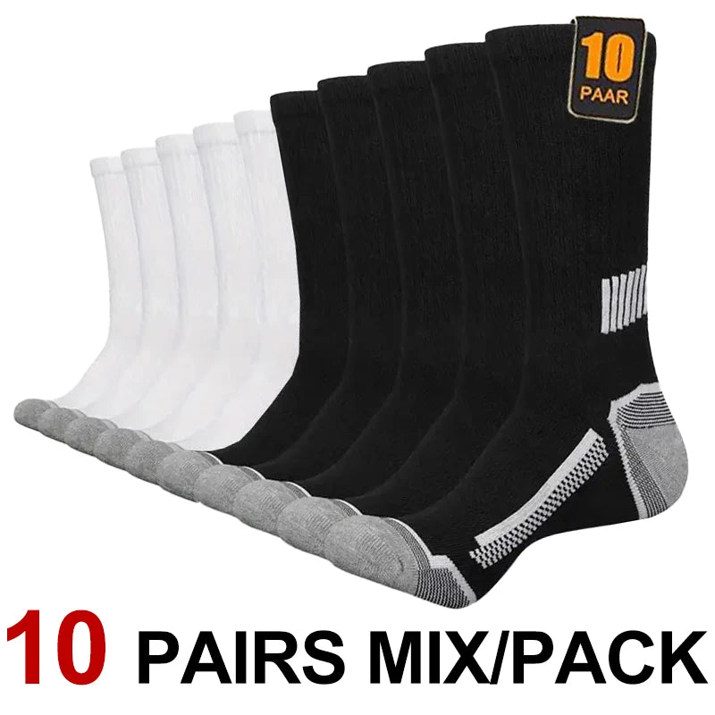 10/30 Pairs Neutral Solid Color Round Neck Socks Spring Summer Sweat Absorbing Breathable Comfortable All-season Sports Socks