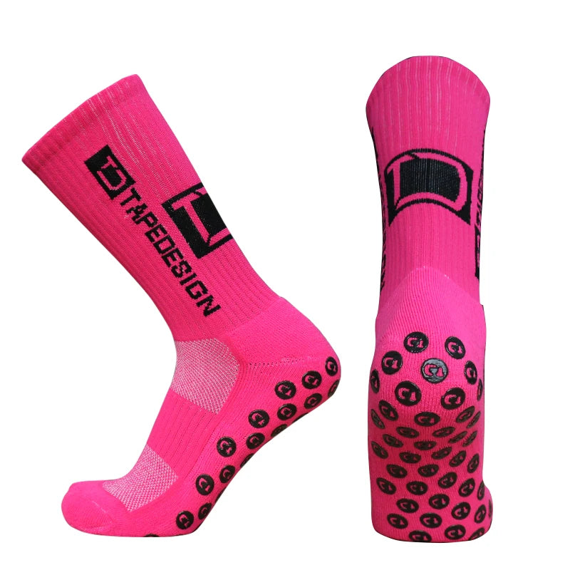 tapedesign football socks Round Silicone Suction Cup Grip Anti Slip Soccer Socks Sports Men Women Baseball Rugby Sock