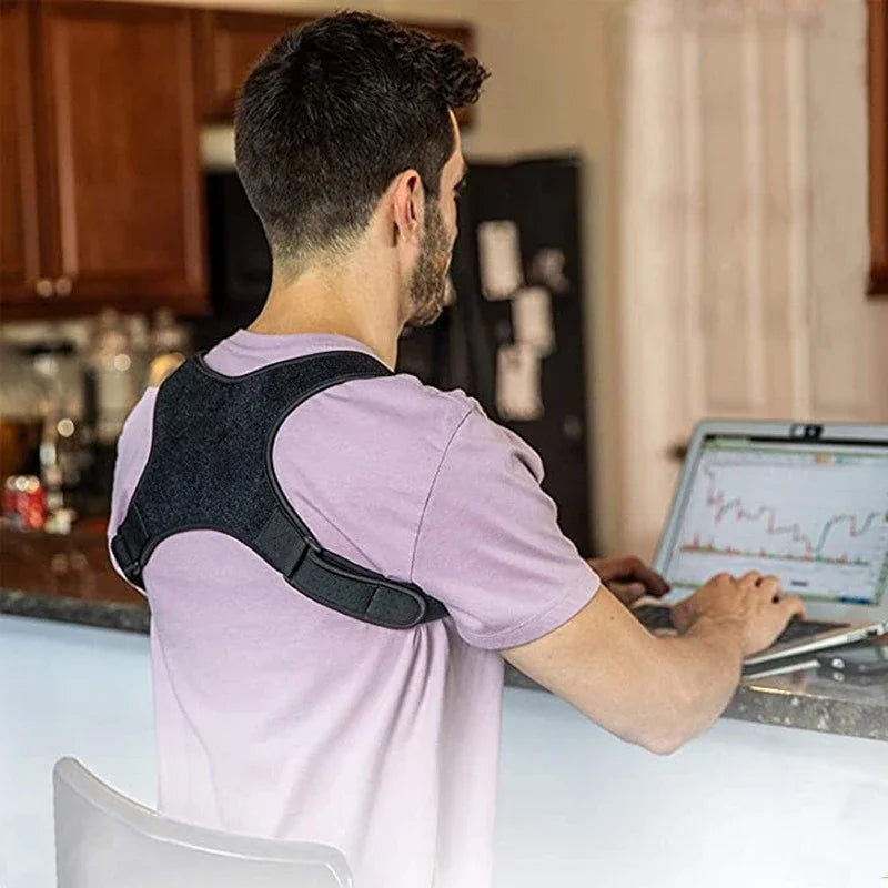 Men Invisible Back Corrector Straps Anti Hunchback Back Support Brace Adjustable Improving Posture Belts Back Straight Bands