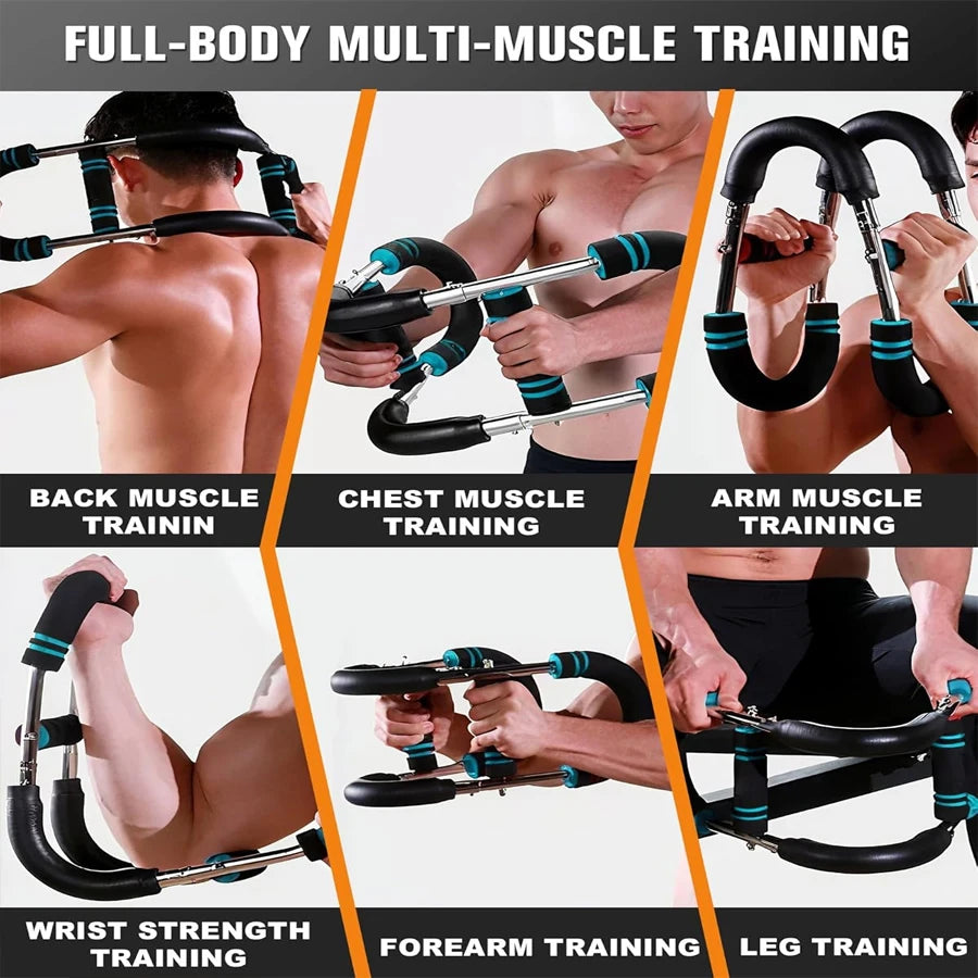 Adjustable Resistance Stainless Steel Chest And Arm Trainer for Detachable Home Gym Equipment Fitness Tool for Upper Body Muscl