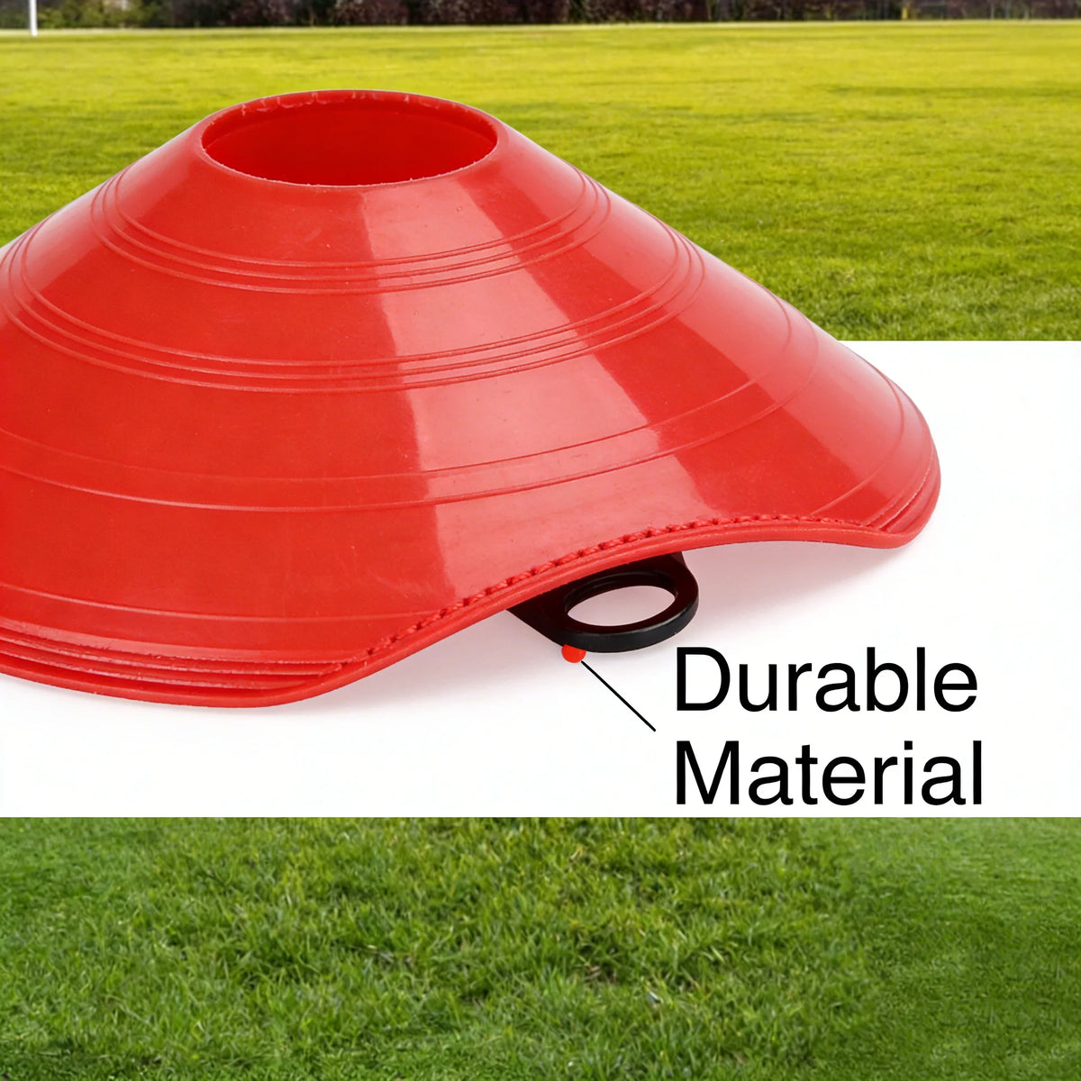 10Pcs Red Soccer Training Cones, Flexible Disc Cones for Agility Drills, Football Training Markers for Kids & Adults, Ideal for