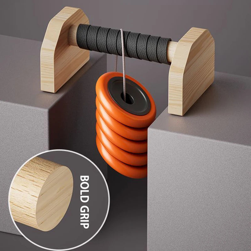 Push-up Stand Wood Pushup Bars Exercise Non-Slip Parallettes Handle Stands Calisthenics Fitness Equipment Home Strength Training