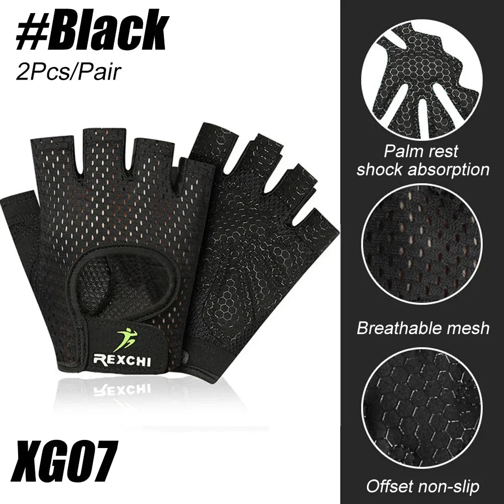 Gym Gloves Fitness Weight Lifting Gloves Body Building Training Sports Gloves Workout Half Finger Hand Protector for Men Women