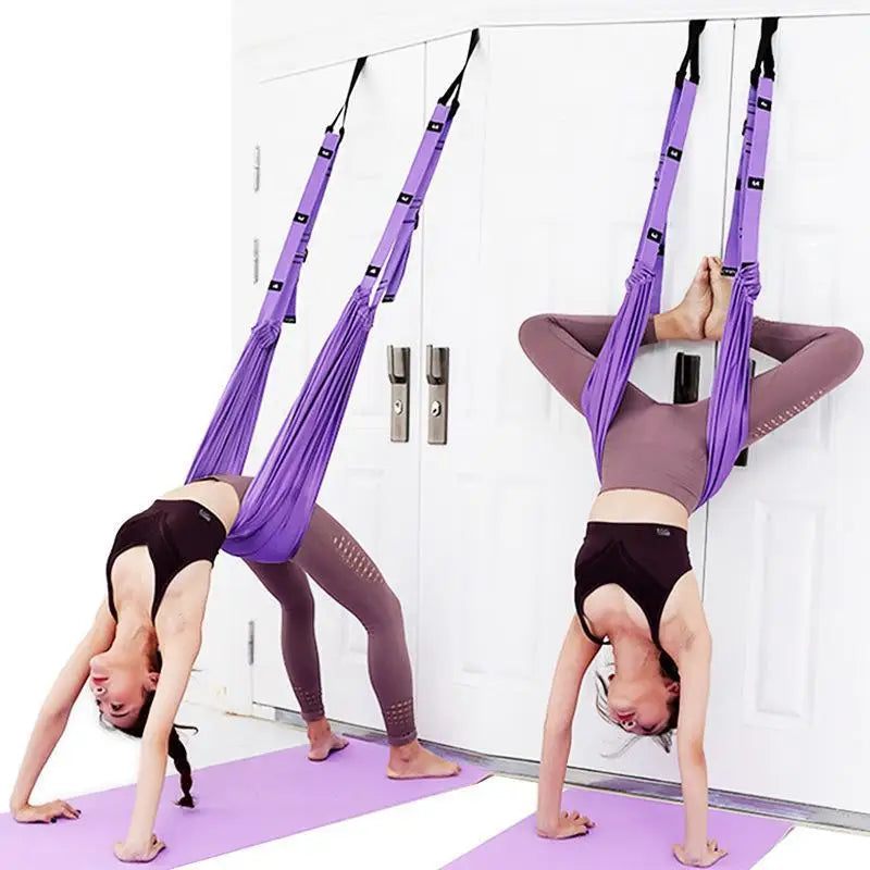 Door Mounted Yoga Inversion Sling Multi-use Backbend Strap for Pilates Home Fitness Full Body Flexibility Training
