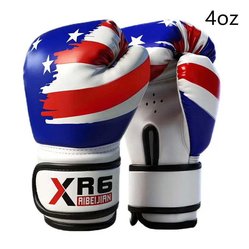 4/6 Oz PU Breathable Children's Adult Professional Sanda Muay Thai Taekwondo Neutral Breathable Boxing Gloves