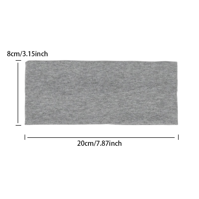 Unisex Solid Color Wide Elastic Hairband Running Sport Headband Yoga Sweat-absorbing Hair Band Fashion Headband Hair Accessories