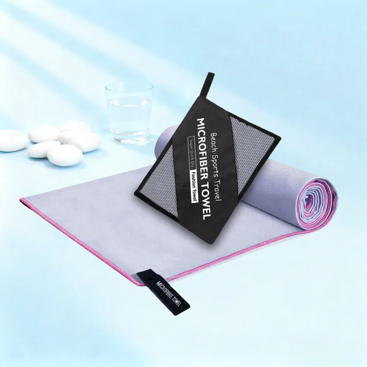 Microfiber Quick-Dry Lightweight Sandproof Towel Portable Compact for Swim Yoga Gym Beach Travel Sports Supplies