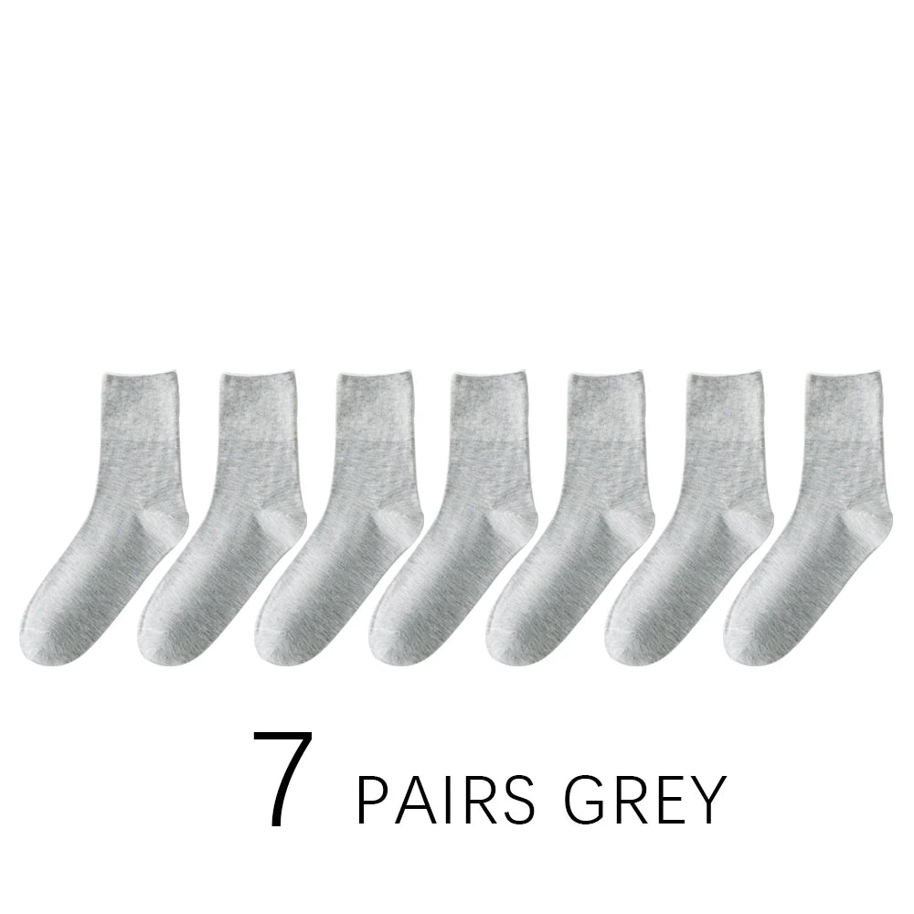 1/7 Pairs Men's Non-Binding Diabetic Socks Soft Breathable Loose Fit For Swollen Feet & Elderly Plus Size 39-48
