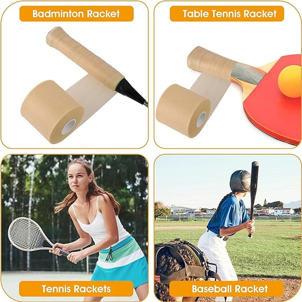 3Roll Self Adhesive Bandage Wrap, Cohesive Wrap for All Sports - Brown Non-Woven, Breathable Athletic Tape for Wrists, Knee Ankl
