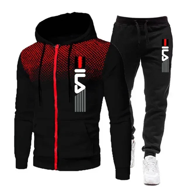 Men's Set Hoodies and Sweatpants Outdoor Casual Wear Fleece Sports Jogging Pullover Suit Male Gym Designer Clothes Men Tracksuit