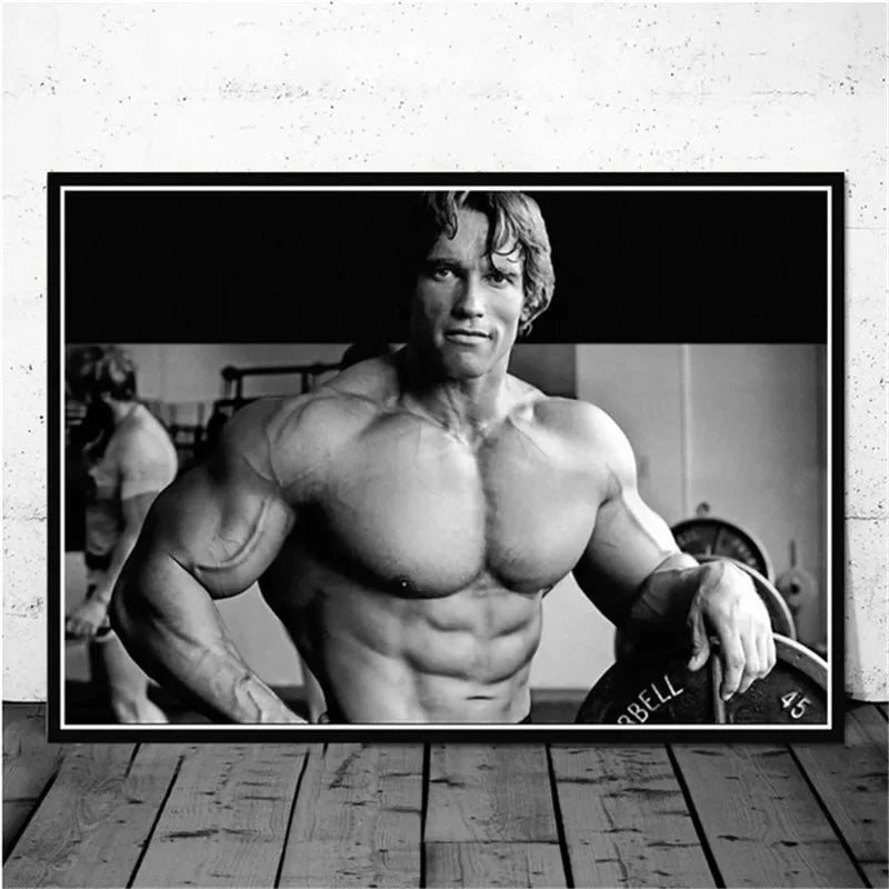 Modern Classic Wall Art Arnold Schwarzenegger Bodybuilding Fitness Oil Painting Posters Prints Home Bedroom Living Room Decor