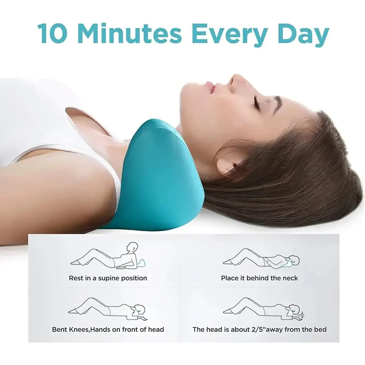2025 Massageador Neck Shoulder Relaxer Cervical Traction Device Acupressure Back Support Massage Pillow Neck Stretcher Massager