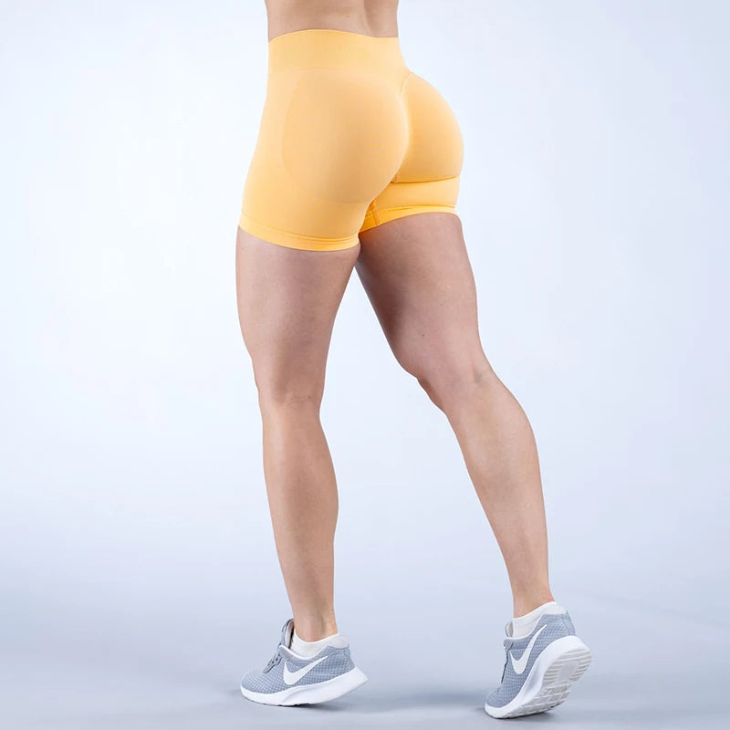 Sports Shorts Women Seamless Yoga Shorts Scrunch Bum Gym Shorts Workout Low Waist Short Leggings Booty Stretch Running Shorts