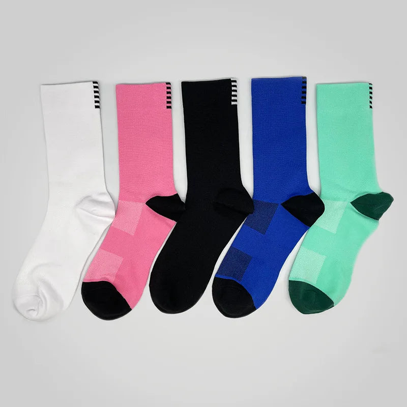 Sports Knee High Socks Quick Dry Durable Comfortable Cycling Running Socks Professional Breathable Outdoor Bicycle Socks