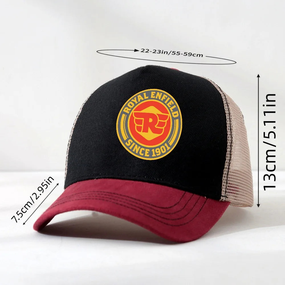 Royal Enfields Since 1901 Unisex Baseball Cap man Motorcycle Hat Outdoor Workouts Sun Cap Adjustable visor Mesh Breathable hats