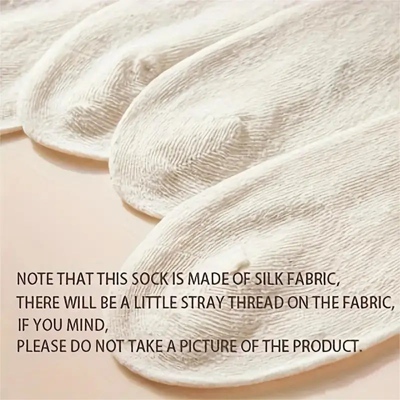 Birdtree, 2PCS 100%Spun Silk Women's Anti Odor Home Socks, Unisex Breathable Sleep Wear, Solid Color Floor Socks Summer P3N860QM