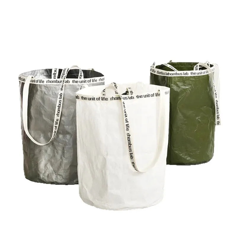 Large Capacity Drawstring Storage Bag, Foldable Waterproof Organizer Pouch for Outdoor, Travel & Beach