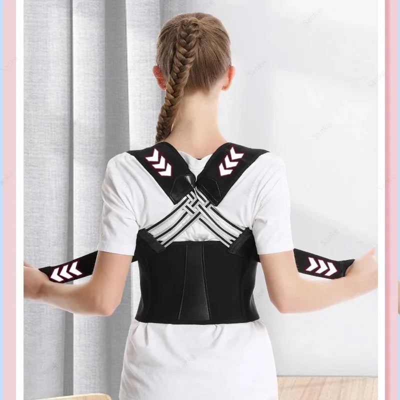 Back Brace Posture Corrector for Women Men Shoulder Straightener Adjustable Full Back Support Upper Lower Pain Relief