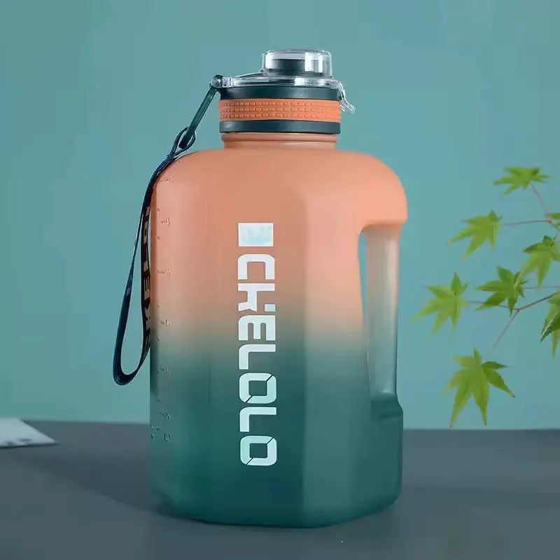 3 Liter Sports Water Bottle With Handle Large Capacity Fitness With Scale Gradient Kettle Outdoor Plastic Portable Water Bottle