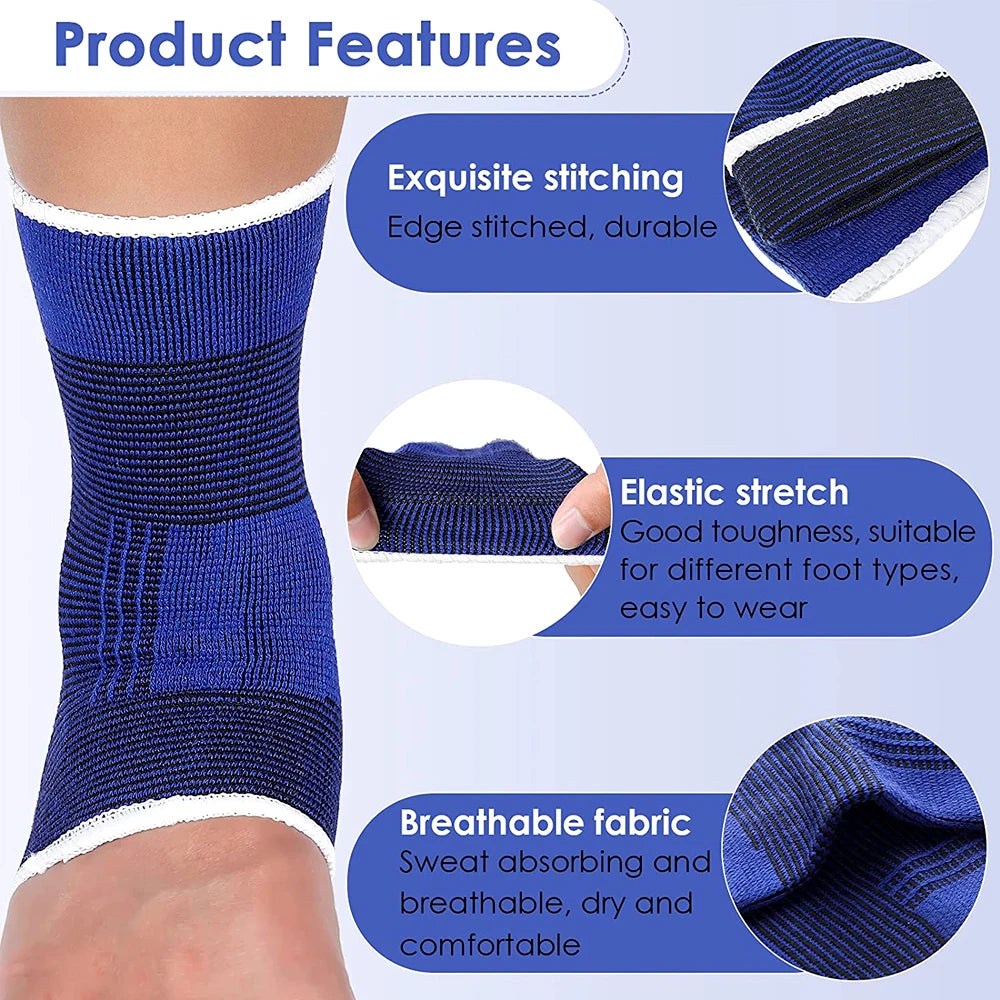 1 Pair Knitted Ankle Support For Sprains Arthritis Tendonitis Running Football Foot Protection Ankle Sleeve Sock Sports Anklet