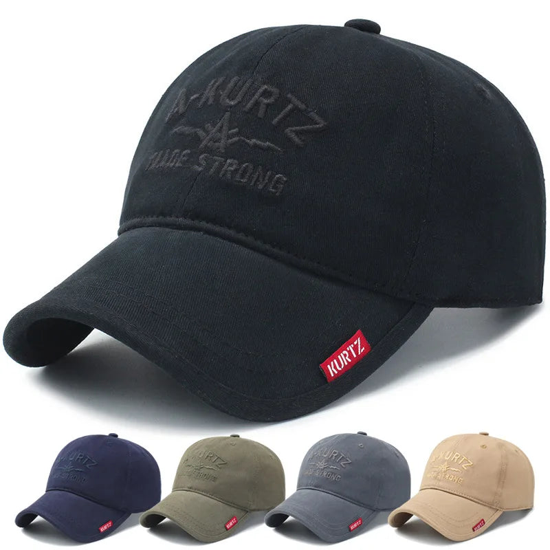Hat Men's Outdoor Embroidered Letter Soft Top Shade Baseball Cap Spring and Autumn Korean Version of the Tide Middle-Aged and El