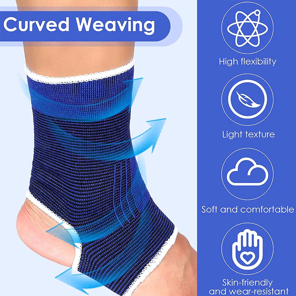 1 Pair Knitted Ankle Support For Sprains Arthritis Tendonitis Running Football Foot Protection Ankle Sleeve Sock Sports Anklet
