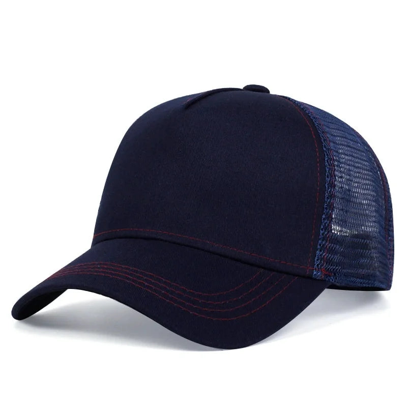Unisex Lightweight Solid Color Baseball Cap Breathable Net Summer Shade Outdoor Hat for Men And Women Simple Basic Style