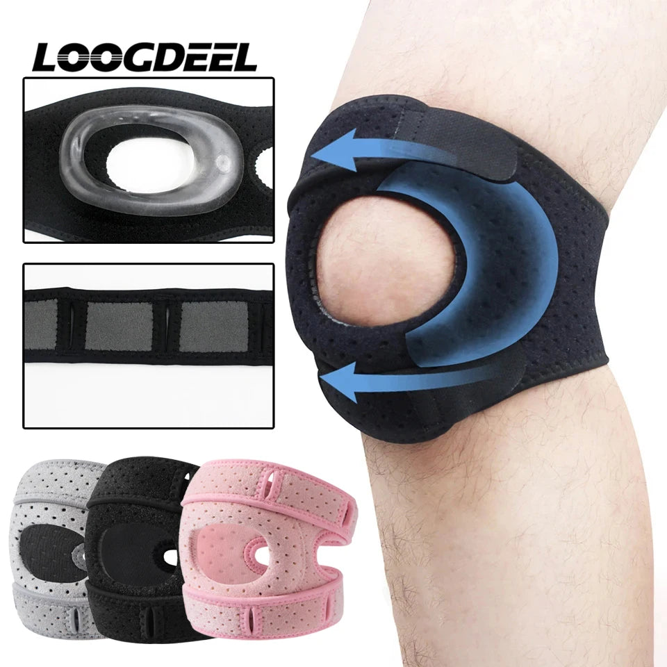 LOOGDEEL 1Pcs Patella Knee Brace Knee Compression Sleeve Support Women Men Knee Pain Arthritis Pain Workout Knee Guard Knee Pads