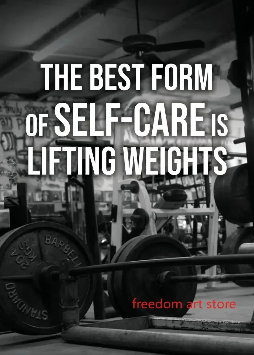 Gym Motivation Muscle Man Bodybuilding Fitness Strength Barbell Art Poster Canvas Painting Wall Print Picture for Home Gym Decor