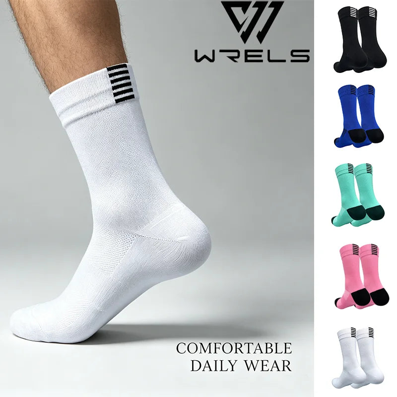 Sports Knee High Socks Quick Dry Durable Comfortable Cycling Running Socks Professional Breathable Outdoor Bicycle Socks