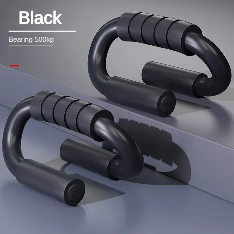 S Shape Push-up Handles No-Slip Foam Handle Push Up Stand Aluminium Alloy Exercise Board Home Fitness Chest Training Equipment