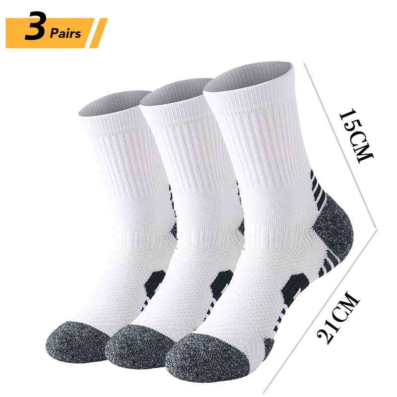 9/5/3/1 Pairs Men's Sport Socks Breathable Outdoor Running Basketball Socks Cotton Training Short Tube Socks For Men