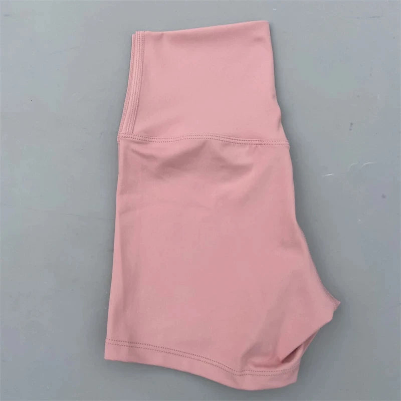 Women Gym Sports Shorts Yoga Shorts High Waist Workout Short Leggings Fitness Short Pants Running Cycling Tight Soft Sportswear