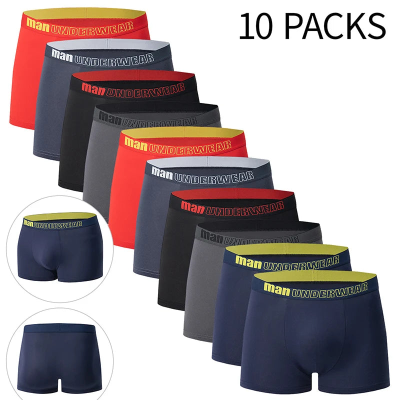 5/10 Piece Set Of Four Season Men's Casual Sports Underwear Comfortable Plus Size For Teenagers Cycling And Running Base Shorts