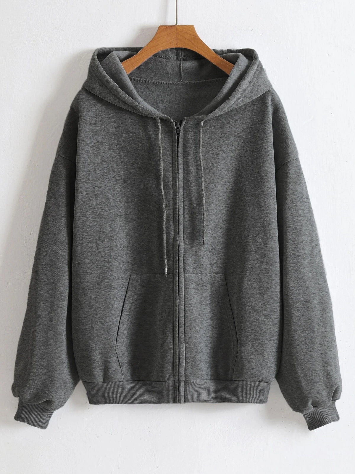 Oversize Women Hoodies Casual Solid Zip Up Hooded Sweatshirt Harajuku Korean Loose Couple Hoodie Jacket Coat Streetwear