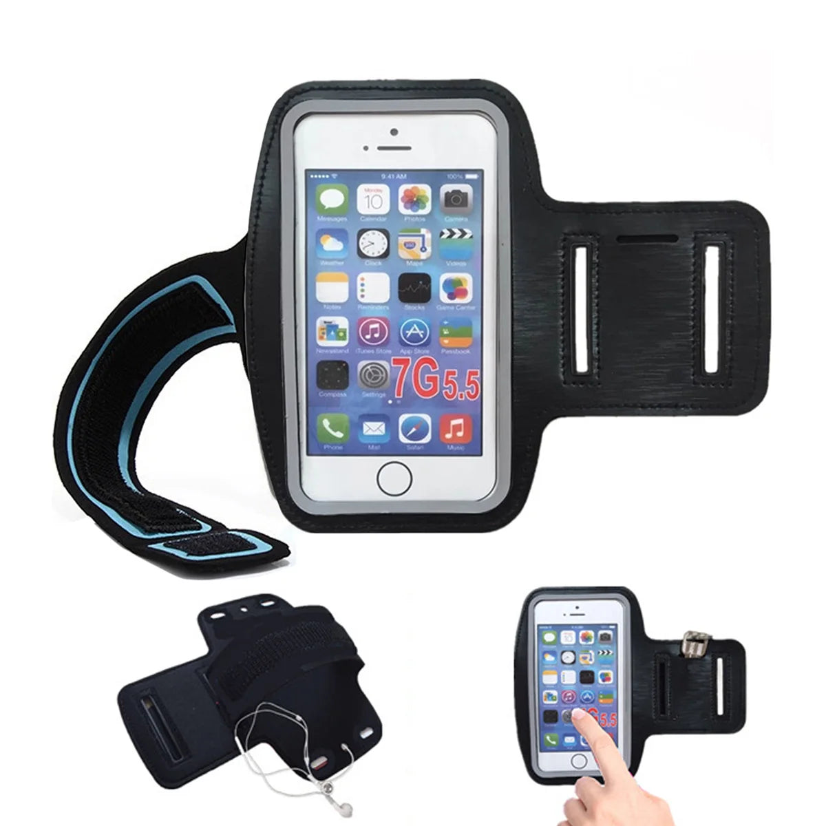 ANKNDO Outdoor Sports Phone Holder Armband Case for Samsung Gym Running Phone Bag Arm Band Case for iPhone 14 13 12 Pro Max