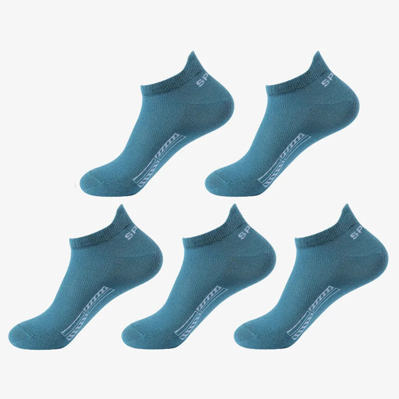 5 Pairs of Ultra Comfy Unisex Crew Socks Breathable Sweat-Absorbing Anti-Odor Elastic Men Sock Fashion High Quality Sports Sox