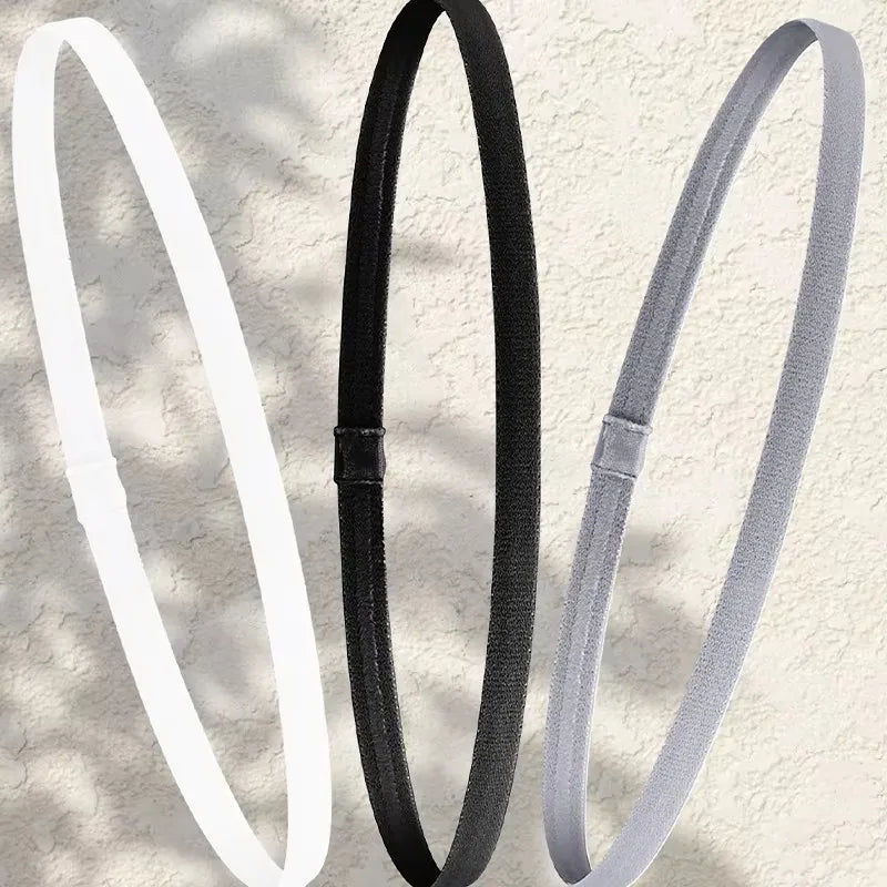 1/5pcs Candy Color Women Men Yoga Hair Bands Sports Headband Girls Sport Anti-slip Elastic Rubber Sweatband Football Running