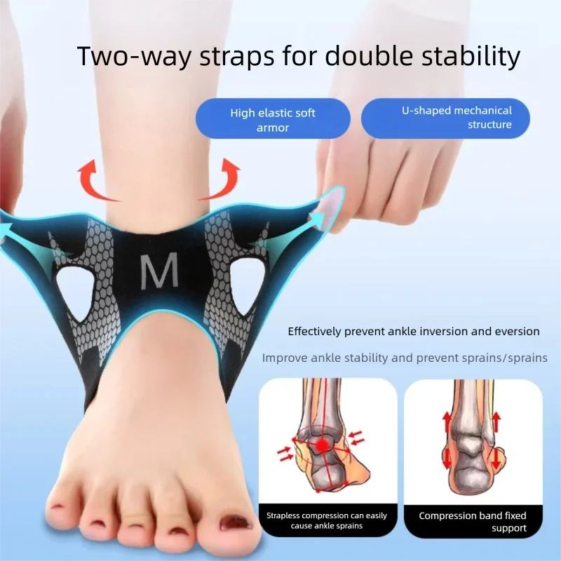 1/2PCS Ultra-thin Compression Bi-directional Strap Ankle Brace Stabilizer for Tendon Repair Ankle Fixation SDHJH01