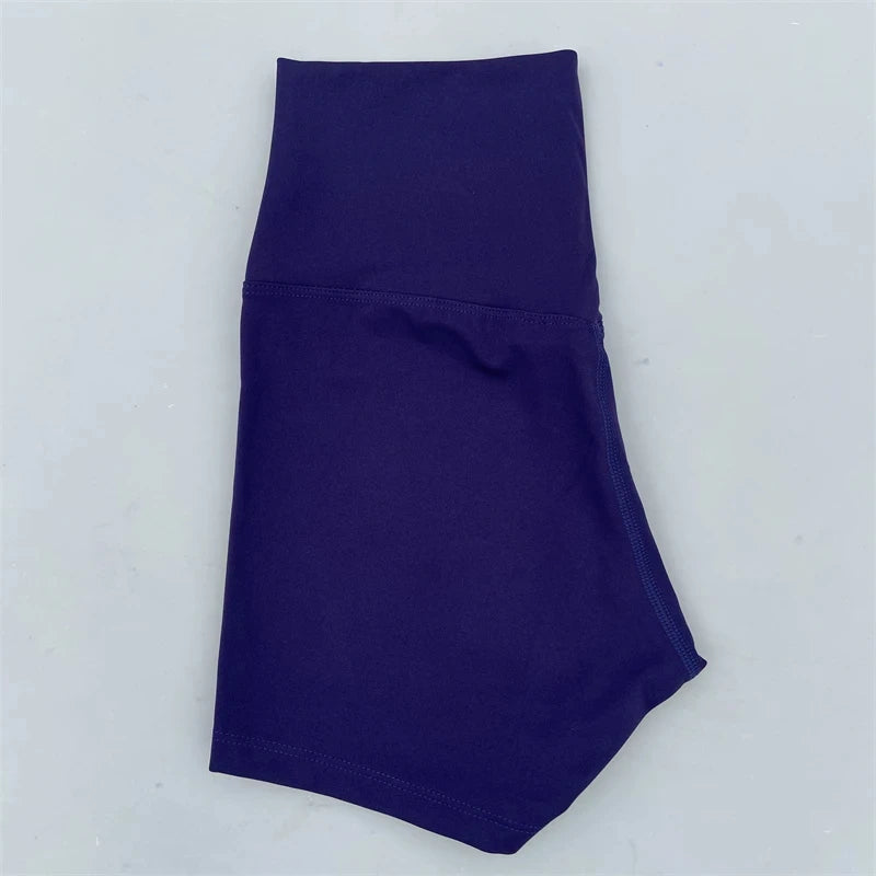 Women Gym Sports Shorts Yoga Shorts High Waist Workout Short Leggings Fitness Short Pants Running Cycling Tight Soft Sportswear