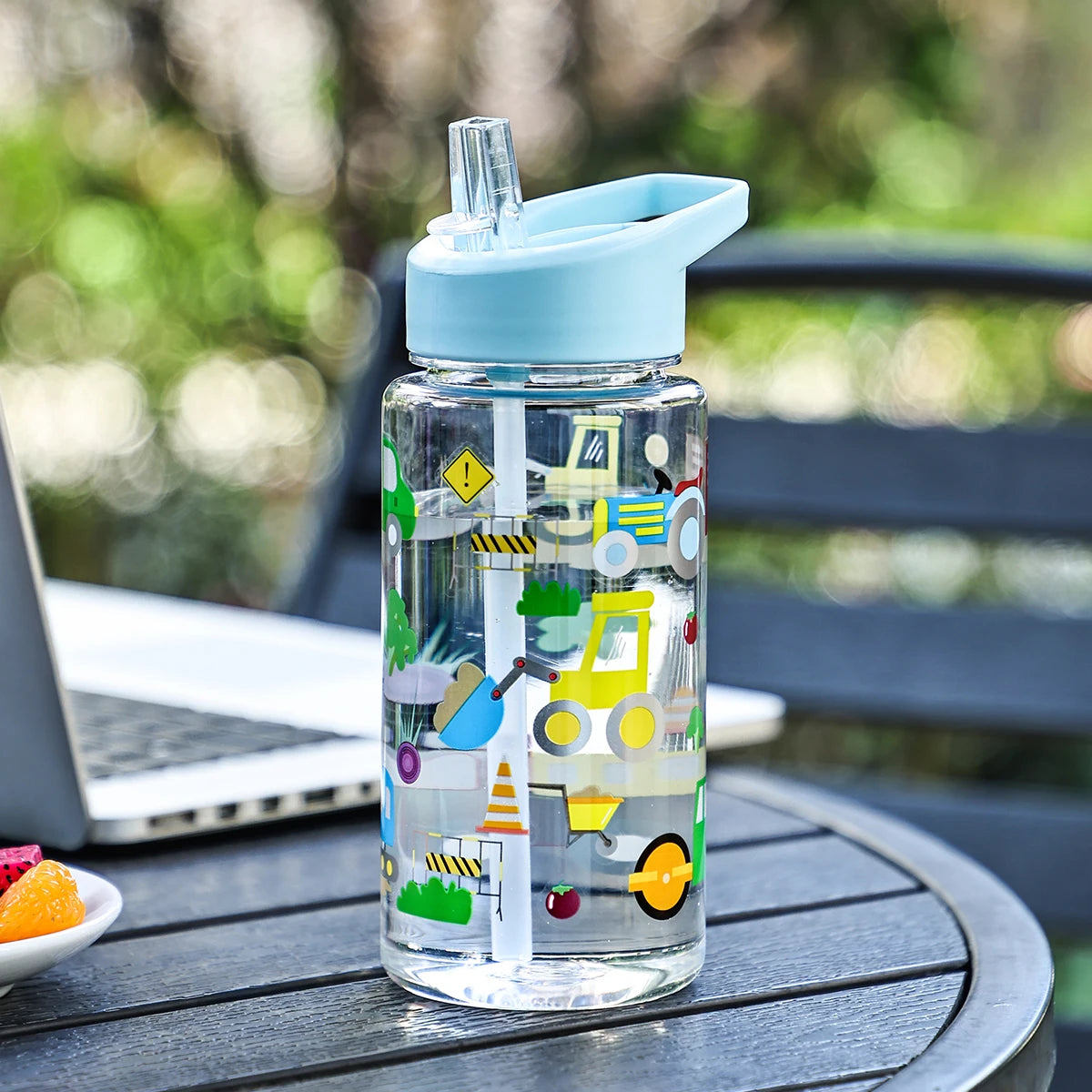 A 500ml Straw Cup, Cute and Portable Dinosaur Ice Cream Water Bottle, Outdoor Portable Cute Cup Water Bottle