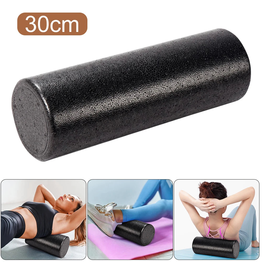 12 Inch Solid Core Back Foam Roller High-Density Foam Massage Roller Deep Tissue Massager for Exercise Massage Muscle Recovery