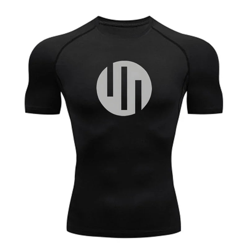 Gym Short Sleeve Running T-Shirt Men's Compression Long Sleeve Shirt Sun Protection Quick Drying Outdoor Sports Top Sportswear