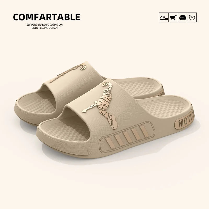 Men's Slippers for Outdoor Wear, Summer Home, Thick Soled Shower, anti Slip Sports, Cool Slippers for Cooldown