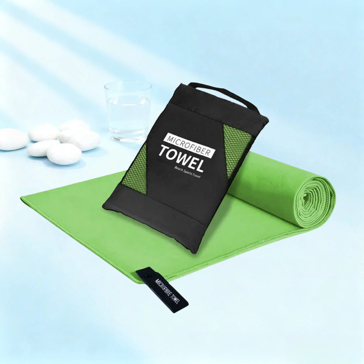 Microfiber Quick-Dry Lightweight Sandproof Towel Portable Compact for Swim Yoga Gym Beach Travel Sports Supplies